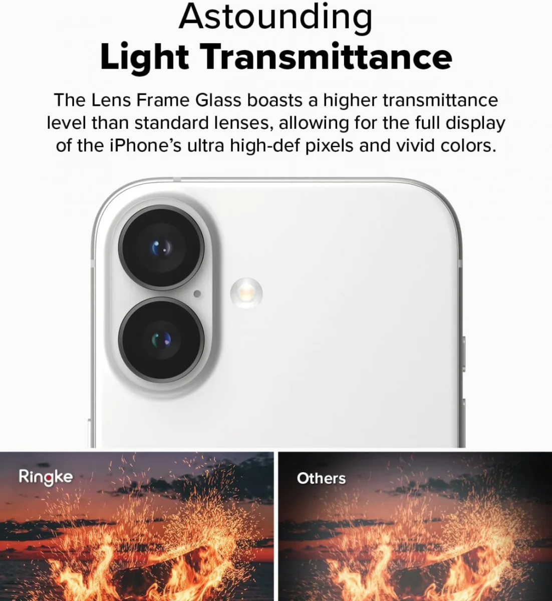 Ringke Frame Glass Apple iPhone 16 / 16 Plus Camera Protector Zwart afbeelding 8