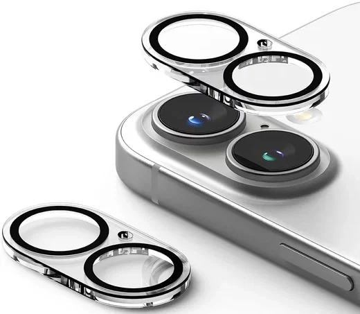 Ringke Full Cover Glass iPhone 16 / 16 Plus Camera Protector Glas (2-Pack) afbeelding 11