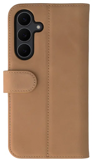 Rosso Elite Samsung S24 FE Hoesje met MagSafe Book Case Echt Leer Lichtbruin afbeelding 10