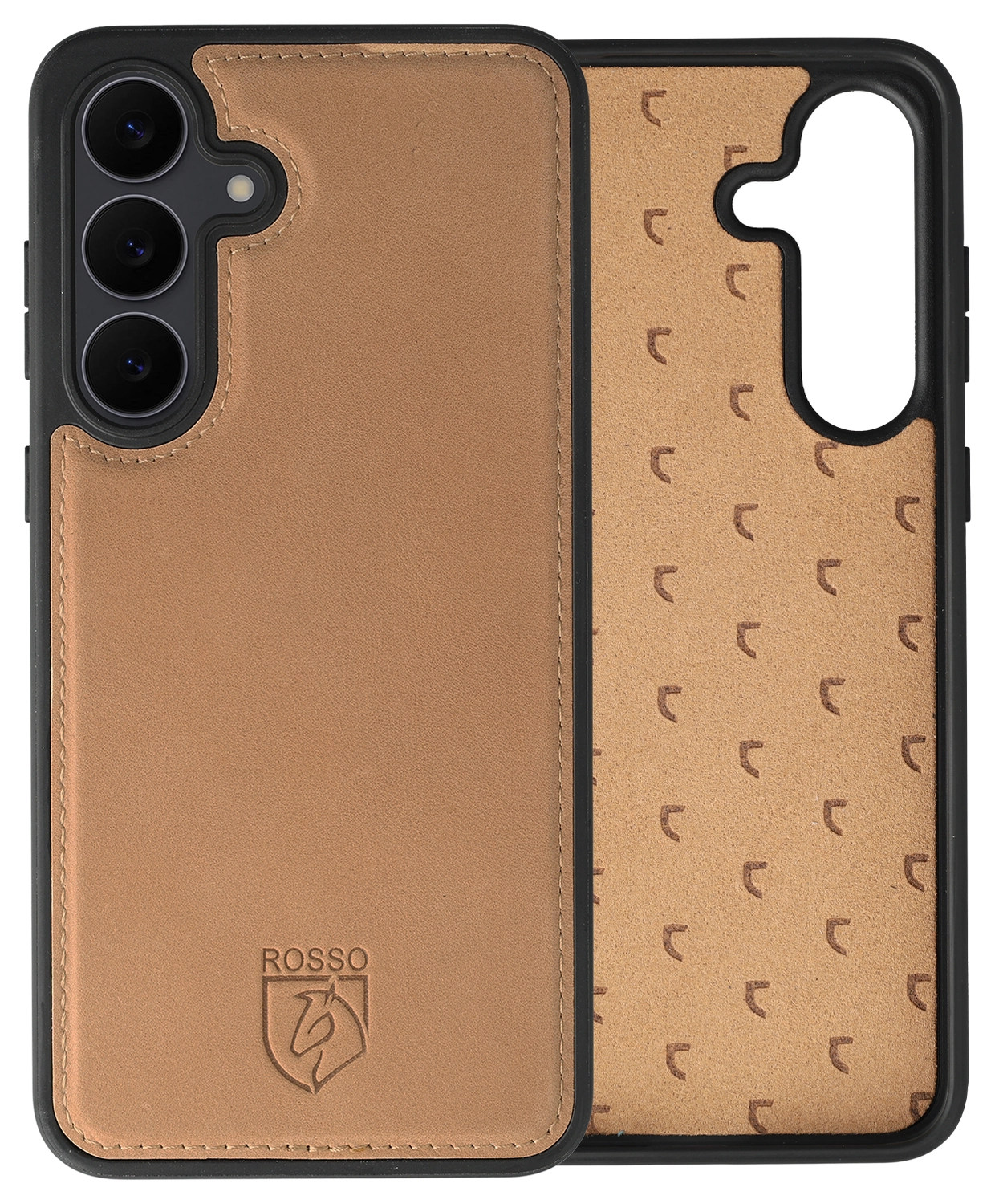 Rosso Elite Samsung S24 FE Hoesje met MagSafe Book Case Echt Leer Lichtbruin afbeelding 11