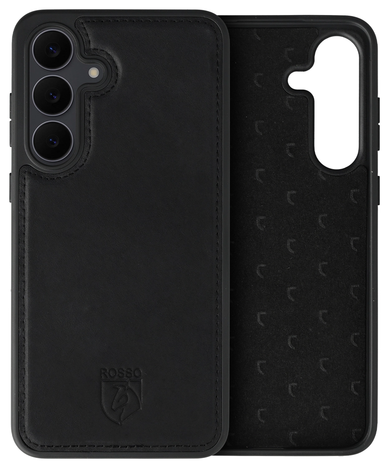 Rosso Elite Samsung S24 FE Hoesje met MagSafe Book Case Echt Leer Zwart afbeelding 8
