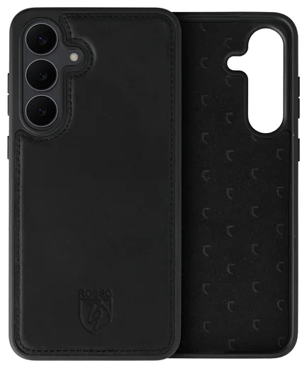 Rosso Elite Samsung S24 FE Hoesje met MagSafe Book Case Echt Leer Zwart afbeelding 8