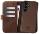 Rosso Elite Samsung S24 FE Hoesje met MagSafe Book Case Echt Leer Bruin afbeelding 1