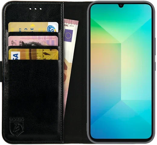 Rosso Element Samsung Galaxy A06 Hoesje Book Case Wallet Zwart afbeelding 1