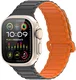 Dux Ducis - Apple Watch 1-10/SE/Ultra Bandje - 49/46/45/44/42MM - Zwart Oranje afbeelding 1