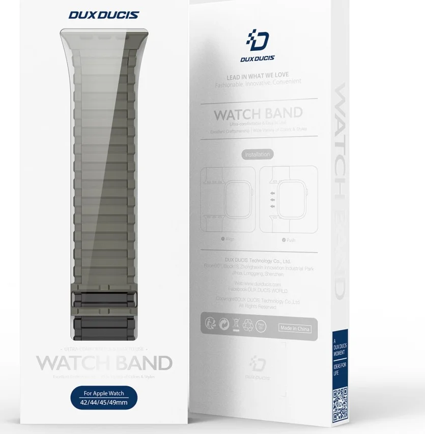 Dux Ducis - Apple Watch 1-10/SE/Ultra Bandje - 49/46/45/44/42MM - Zwart Groen afbeelding 10