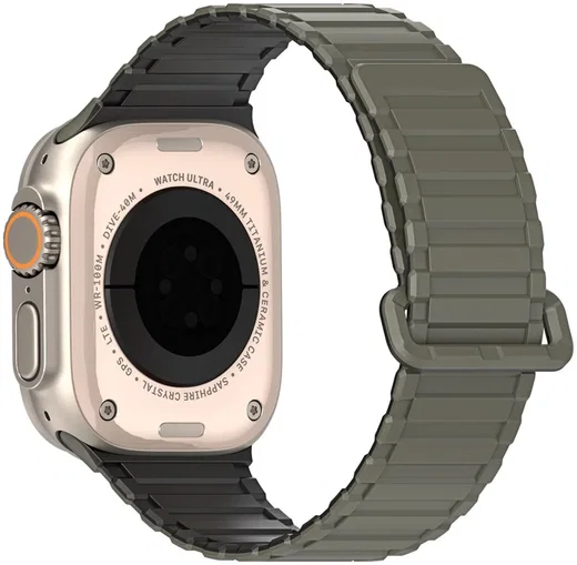 Dux Ducis - Apple Watch 1-10/SE/Ultra Bandje - 49/46/45/44/42MM - Zwart Groen afbeelding 2