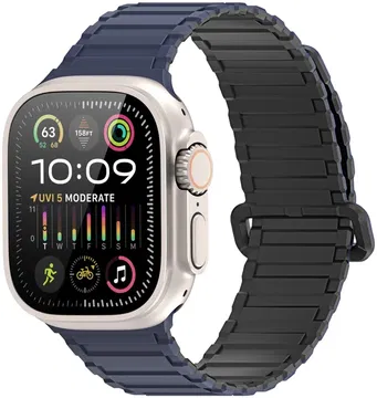 Dux Ducis - Apple Watch 1-10/SE/Ultra Bandje - 49/46/45/44/42MM - Zwart Blauw