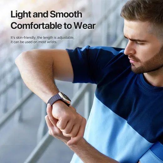 Dux Ducis - Apple Watch 1-10/SE/Ultra Bandje - 49/46/45/44/42MM - Zwart Blauw afbeelding 5