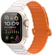 Dux Ducis - Apple Watch 1-10/SE/Ultra Bandje - 49/46/45/44/42MM - Wit Oranje