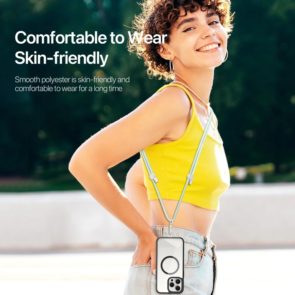 Dux Ducis PLAZ Crossbody  - Universeel Verstelbaar Telefoon Koord Lichtgroen afbeelding 10