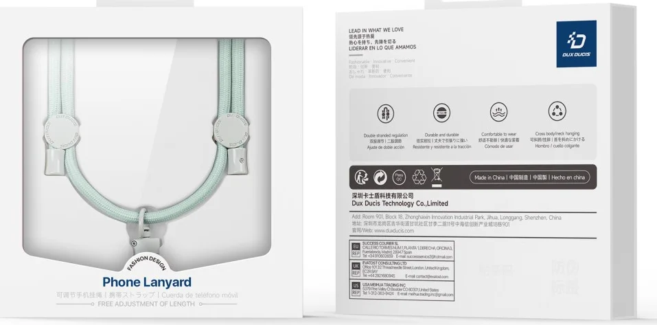 Dux Ducis PLAZ Crossbody  - Universeel Verstelbaar Telefoon Koord Lichtgroen afbeelding 13