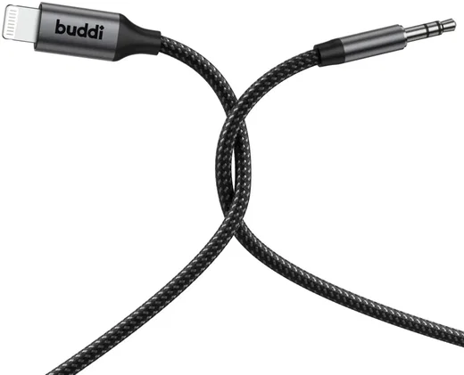 Buddi Flex Lightning naar 3.5mm Jack Aux Kabel 1M Zwart afbeelding 13