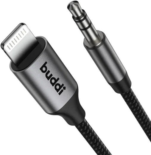 Buddi Flex Lightning naar 3.5mm Jack Aux Kabel 1M Zwart afbeelding 14