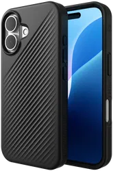 ZAGG Luxe Snap Apple iPhone 16 Hoesje MagSafe Back Cover Zwart afbeelding