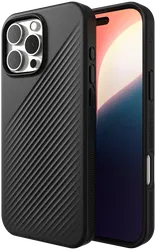 ZAGG Luxe Snap iPhone 16 Pro Max Hoesje MagSafe Back Cover Zwart afbeelding