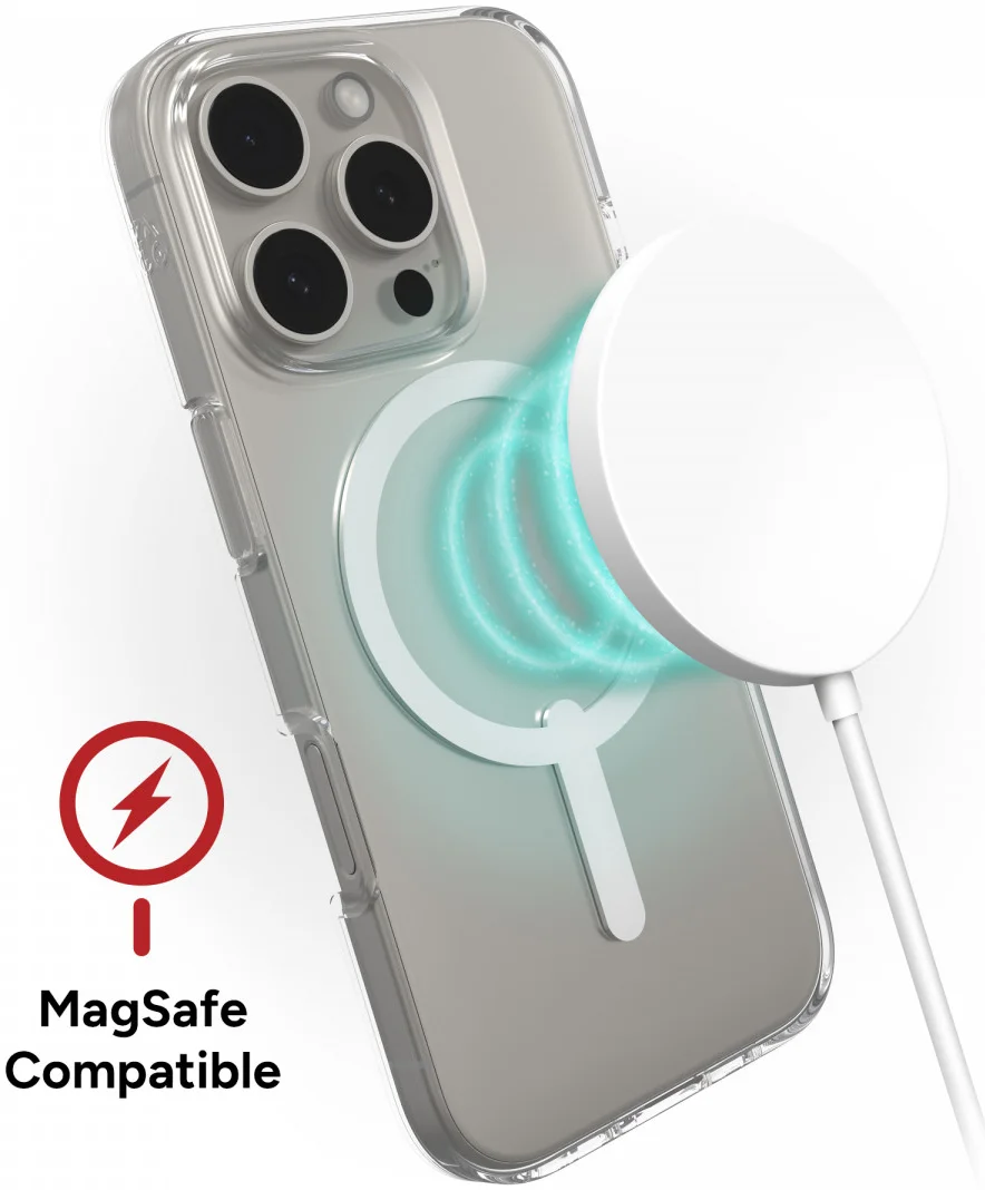 ZAGG Crystal Palace Lite Snap iPhone 16 Pro Hoesje MagSafe Transparant afbeelding 5