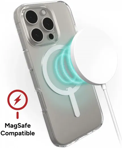 ZAGG Crystal Palace Lite Snap iPhone 16 Pro Hoesje MagSafe Transparant afbeelding 5