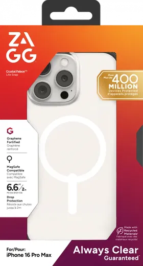 ZAGG Crystal Palace Lite Snap iPhone 16 Pro Max Hoesje MagSafe Transparant afbeelding 18