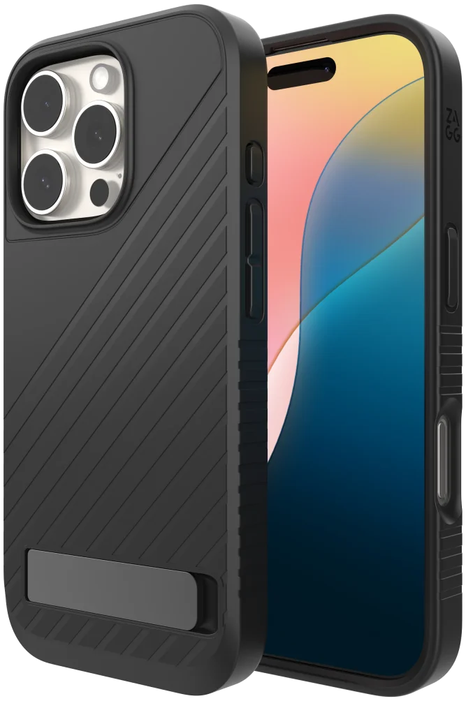 ZAGG Denali Snap Kickstand iPhone 16 Pro Hoesje MagSafe Zwart afbeelding 2