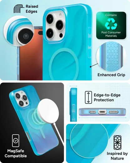 ZAGG Milan Snap iPhone 16 Pro Max Hoesje MagSafe Back Cover Deep Aurora afbeelding 4