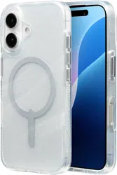 ZAGG Milan Snap Apple iPhone 16 Hoesje MagSafe Back Cover Swirl Glitter afbeelding