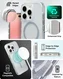 ZAGG Milan Snap iPhone 16 Pro Hoesje MagSafe Back Cover Swirl Glitter afbeelding 4