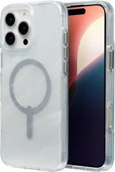 ZAGG Milan Snap iPhone 16 Pro Max Hoesje MagSafe Back Cover Swirl Glitter afbeelding