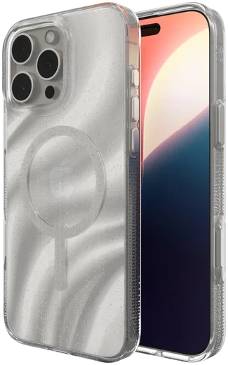 ZAGG Milan Snap iPhone 16 Pro Max Hoesje MagSafe Back Cover Swirl Glitter afbeelding 5