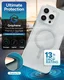 ZAGG Milan Snap iPhone 16 Pro Max Hoesje MagSafe Back Cover Swirl Glitter afbeelding 2