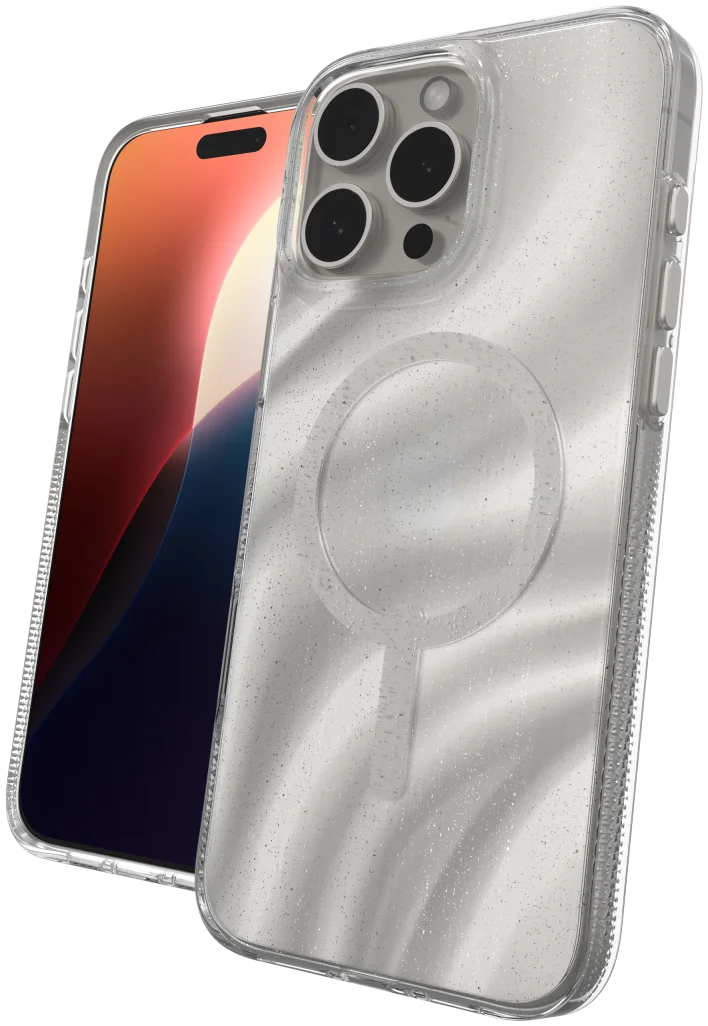 ZAGG Milan Snap iPhone 16 Pro Max Hoesje MagSafe Back Cover Swirl Glitter afbeelding 6