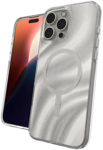 ZAGG Milan Snap iPhone 16 Pro Max Hoesje MagSafe Back Cover Swirl Glitter afbeelding 6