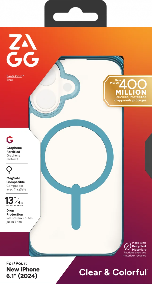 ZAGG Santa Cruz Snap Apple iPhone 16 Hoesje MagSafe Back Cover Blauw afbeelding 15