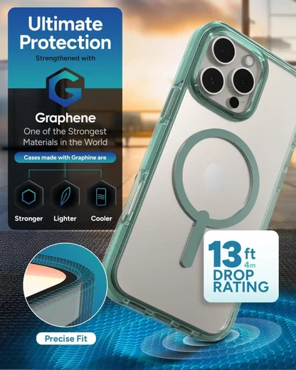ZAGG Santa Cruz Snap iPhone 16 Pro Hoesje MagSafe Back Cover Groen afbeelding 3