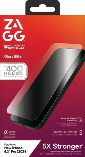 ZAGG InvisibleShield Glass Elite Apple iPhone 16 Pro Screen Protector afbeelding 10