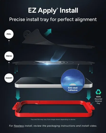 ZAGG InvisibleShield Glass Elite Privacy iPhone 16 / 15 Screen Protector afbeelding 4