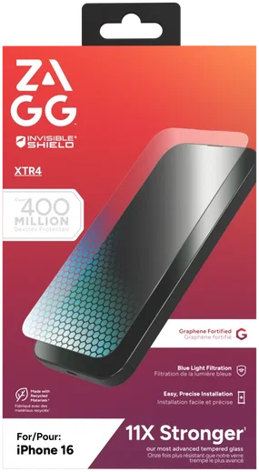 ZAGG InvisibleShield XTR4 Apple iPhone 16 / 15 Blue Light Screen Protector afbeelding 11