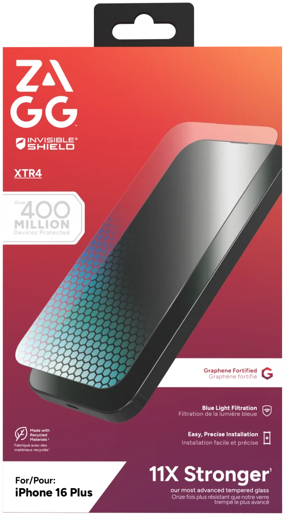 ZAGG InvisibleShield XTR4 iPhone 16 Plus / 15 Plus Blue Light Screen Protector afbeelding 11