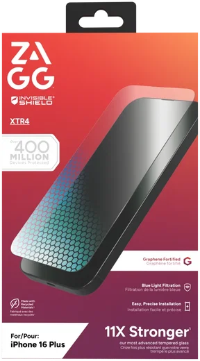 ZAGG InvisibleShield XTR4 iPhone 16 Plus / 15 Plus Blue Light Screen Protector afbeelding 11