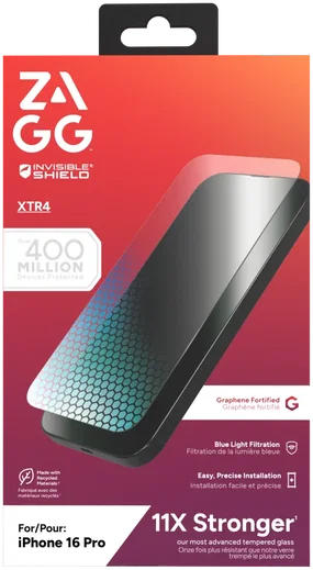 ZAGG InvisibleShield XTR4 Apple iPhone 16 Pro Blue Light Screen Protector afbeelding 11