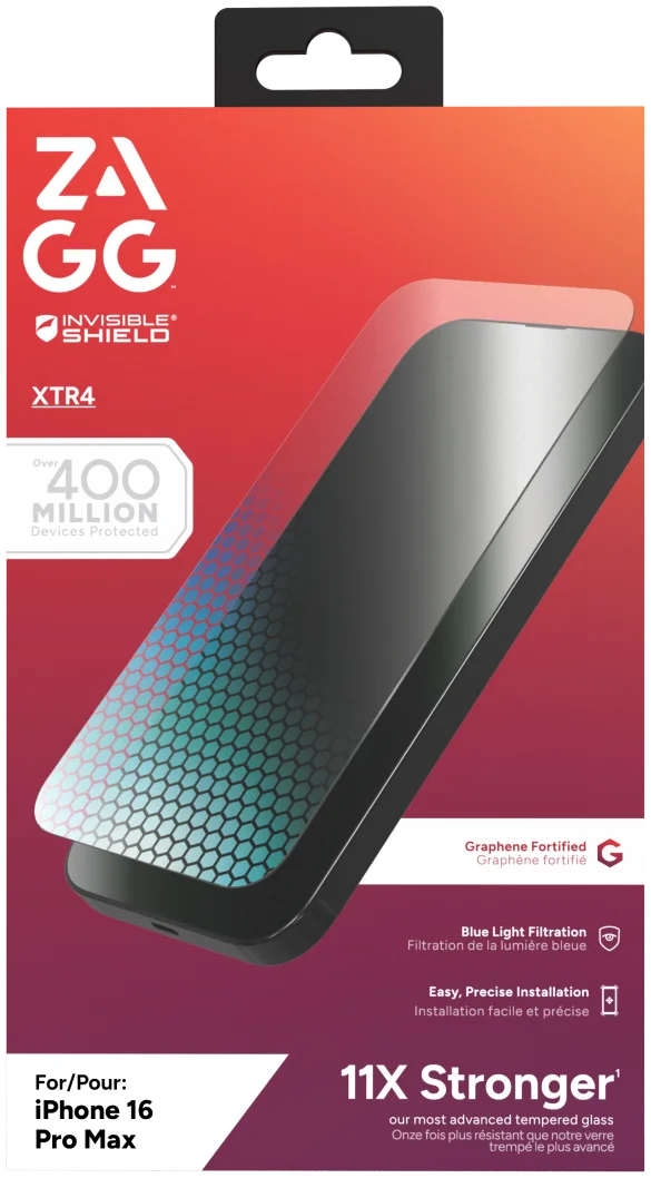 ZAGG InvisibleShield XTR4 iPhone 16 Pro Max Blue Light Screen Protector afbeelding 11