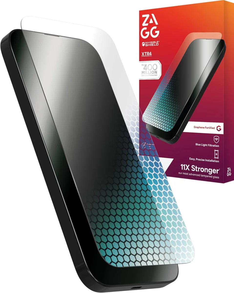 ZAGG InvisibleShield XTR4 iPhone 16 Pro Max Blue Light Screen Protector afbeelding 1