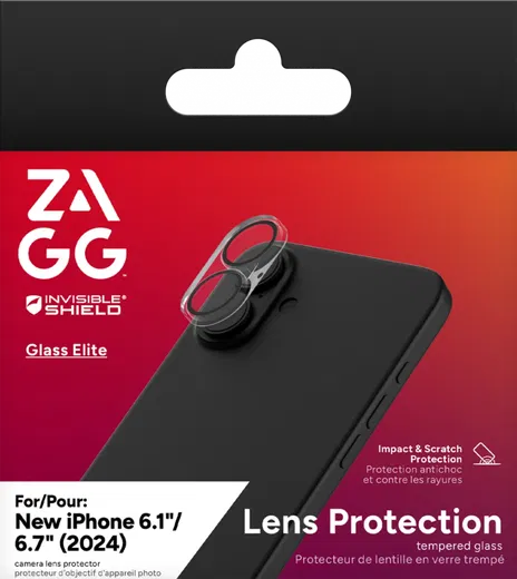 ZAGG InvisibleShield Glass Elite AR iPhone 16 / 16 Plus Camera Protector afbeelding 7
