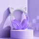 Hoco W42 Draadloze Kinder Koptelefoon met Led Kattenoortjes Max 85 dB Roze afbeelding 4