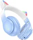 Hoco W42 Draadloze Kinder Koptelefoon met Led Kattenoortjes Max 85 dB Blauw afbeelding 1