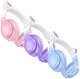 Hoco W42 Draadloze Kinder Koptelefoon met Led Kattenoortjes Max 85 dB Blauw afbeelding 4