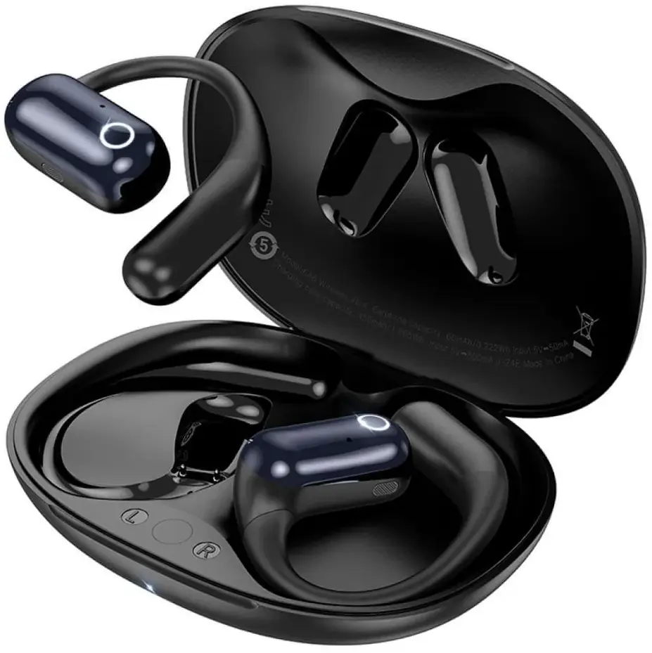Hoco EA6 Open-Ear Draadloze Oordopjes Met Oorhaak Zwart afbeelding 1