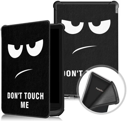 Universele PocketBook Hoes Book Case Sleep Cover Beschermhoes Don't Touch Print afbeelding 4