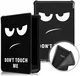 Universele PocketBook Hoes Book Case Sleep Cover Beschermhoes Don't Touch Print afbeelding 4