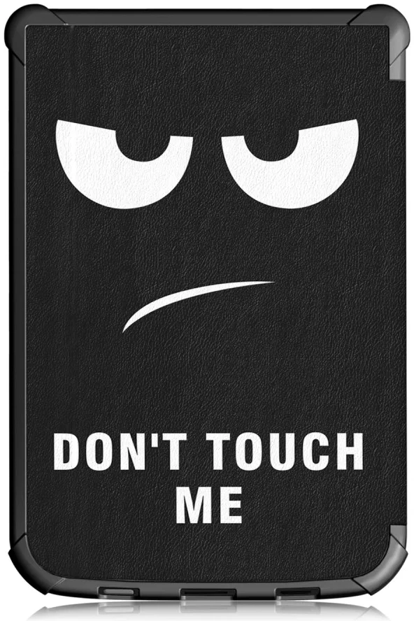 Universele PocketBook Hoes Book Case Sleep Cover Beschermhoes Don't Touch Print afbeelding 6